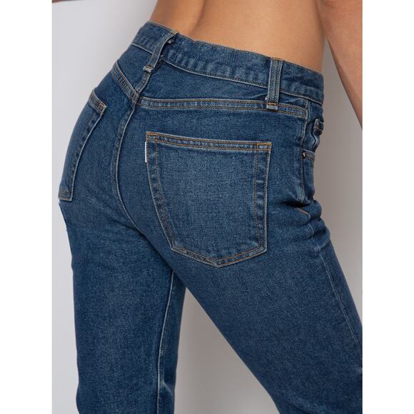 ASKK NY Mid Rise Straight Jean in Resin Dark Wash Denim Size 28 - Picture 4 of 14